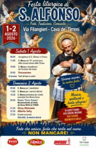 Festa Liturgica di Sant'Alfonso 2026: due giorni di fede, tradizione e comunità a Cava de' Tirreni